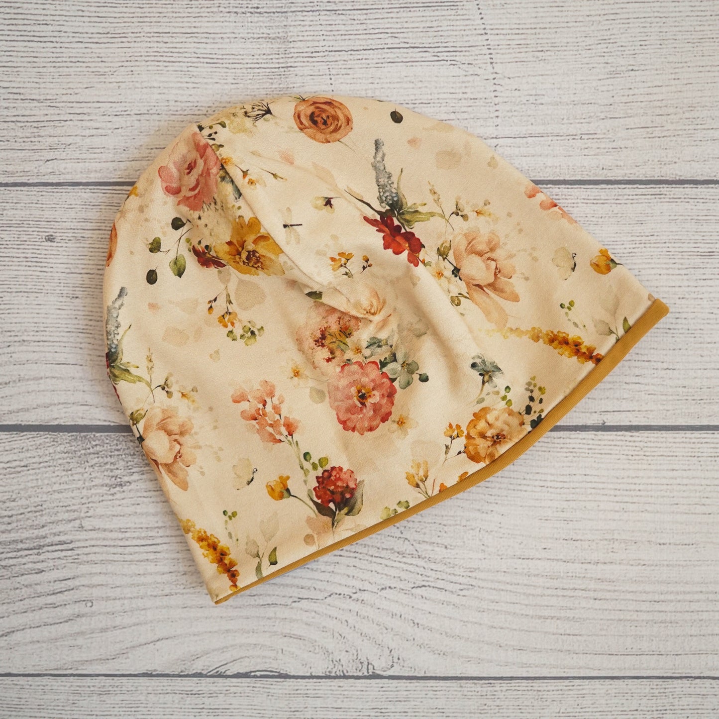 Wende Beanie - Vintage Blumen