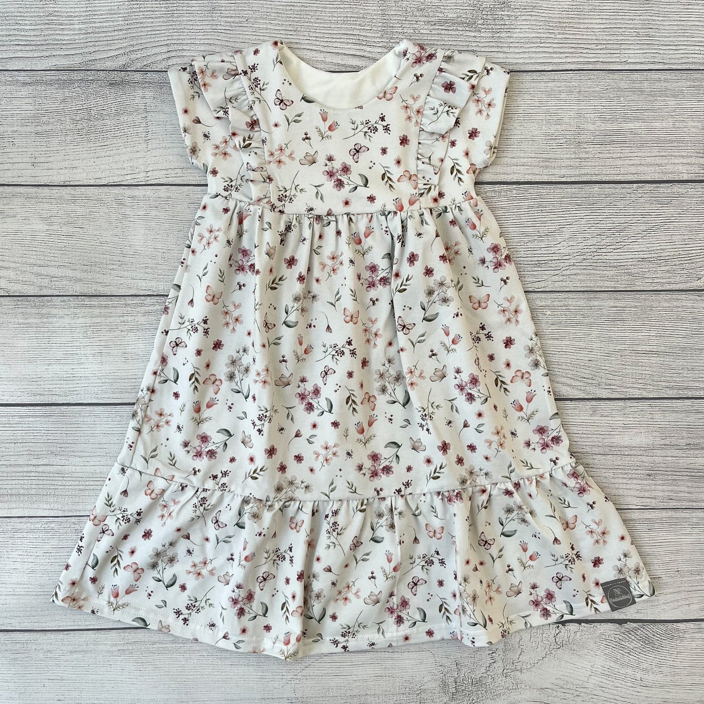Kleid - Blumen und Schmetterlinge