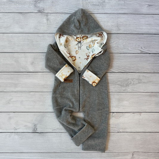 Fleece Overall - Animal Party